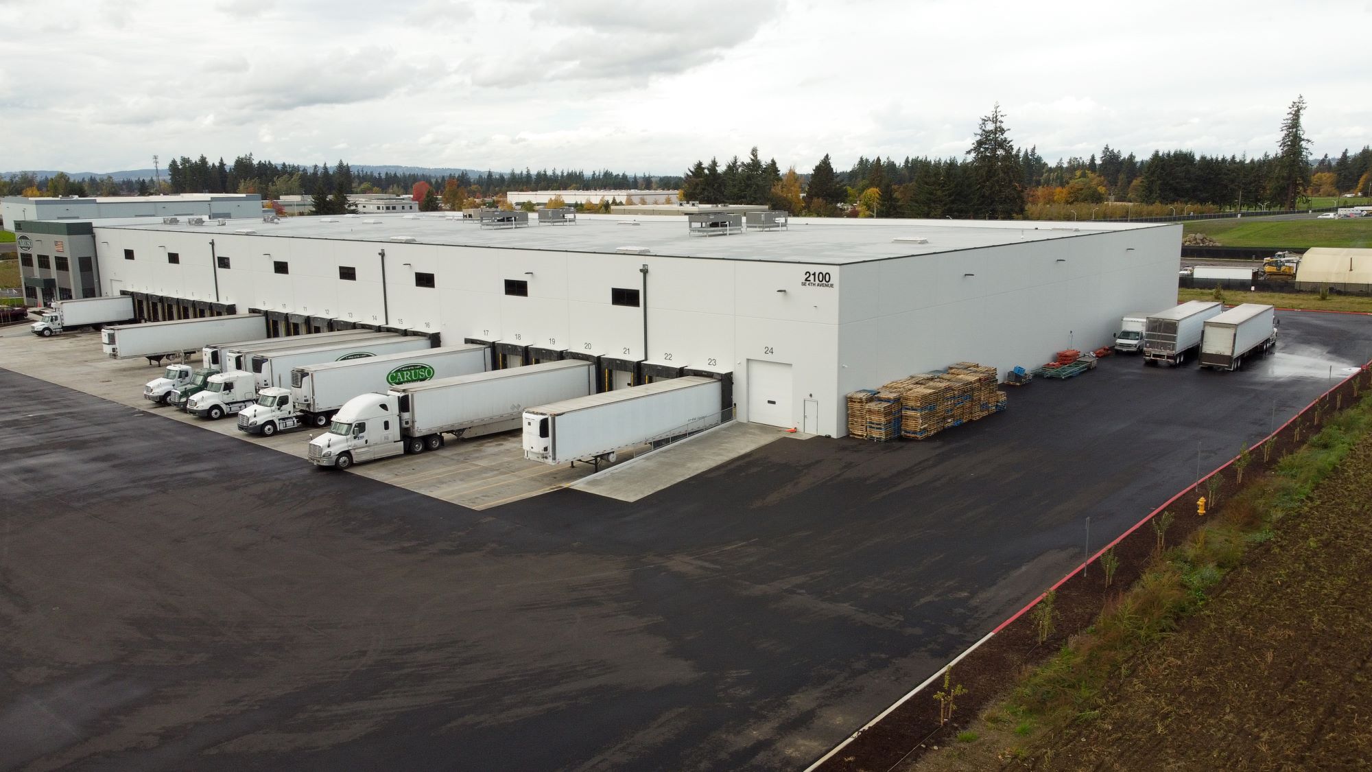 Caruso Produce photo of the loading docks from outside