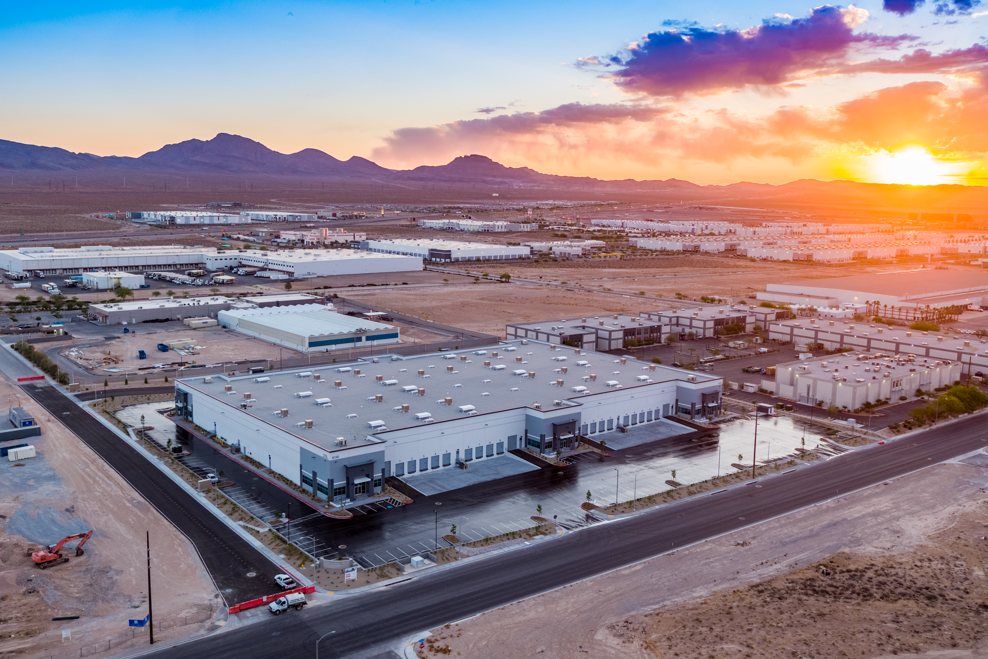 Tropical Speedway Commerce Center at sunrise