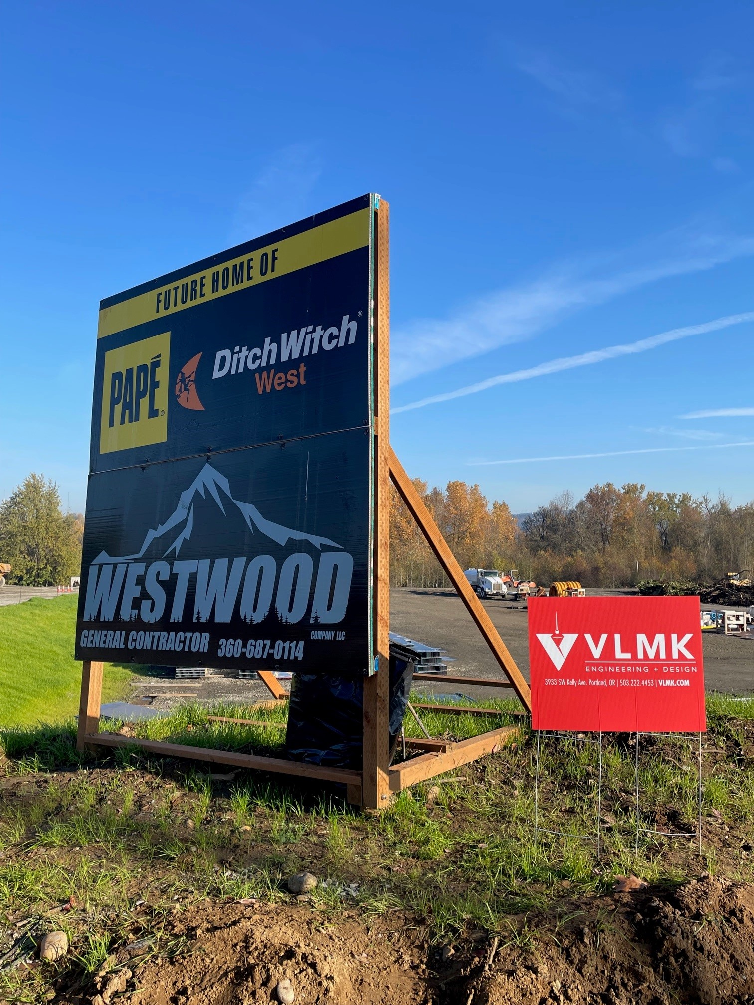 Ditch Witch job site sign