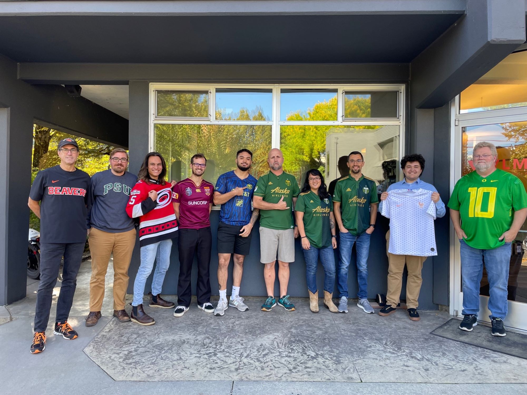 VLMK Spirit Day – Jersey Day VLMK staff wearing different sports jerseys