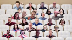 Hawaiian shirt Teams check-in meting