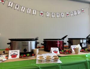 Chili cook-off and tasting cups at VLMK